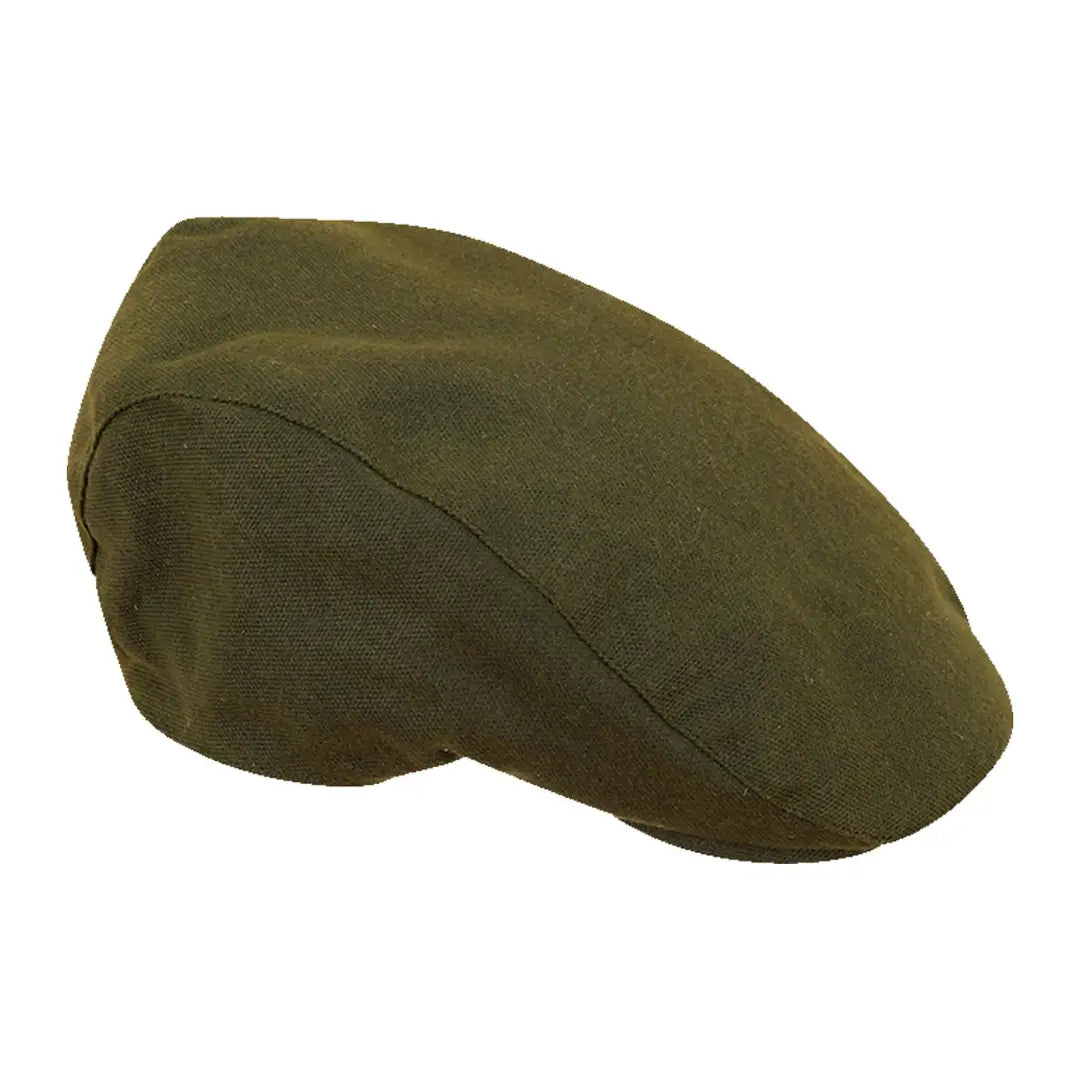 Olive green Hoggs of Fife waterproof cotton canvas cap for stylish outdoor wear