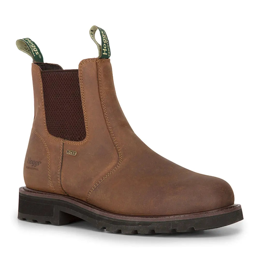 Brown leather Chelsea boot with elastic panel, a farmers favourite sturdy Shire dealer