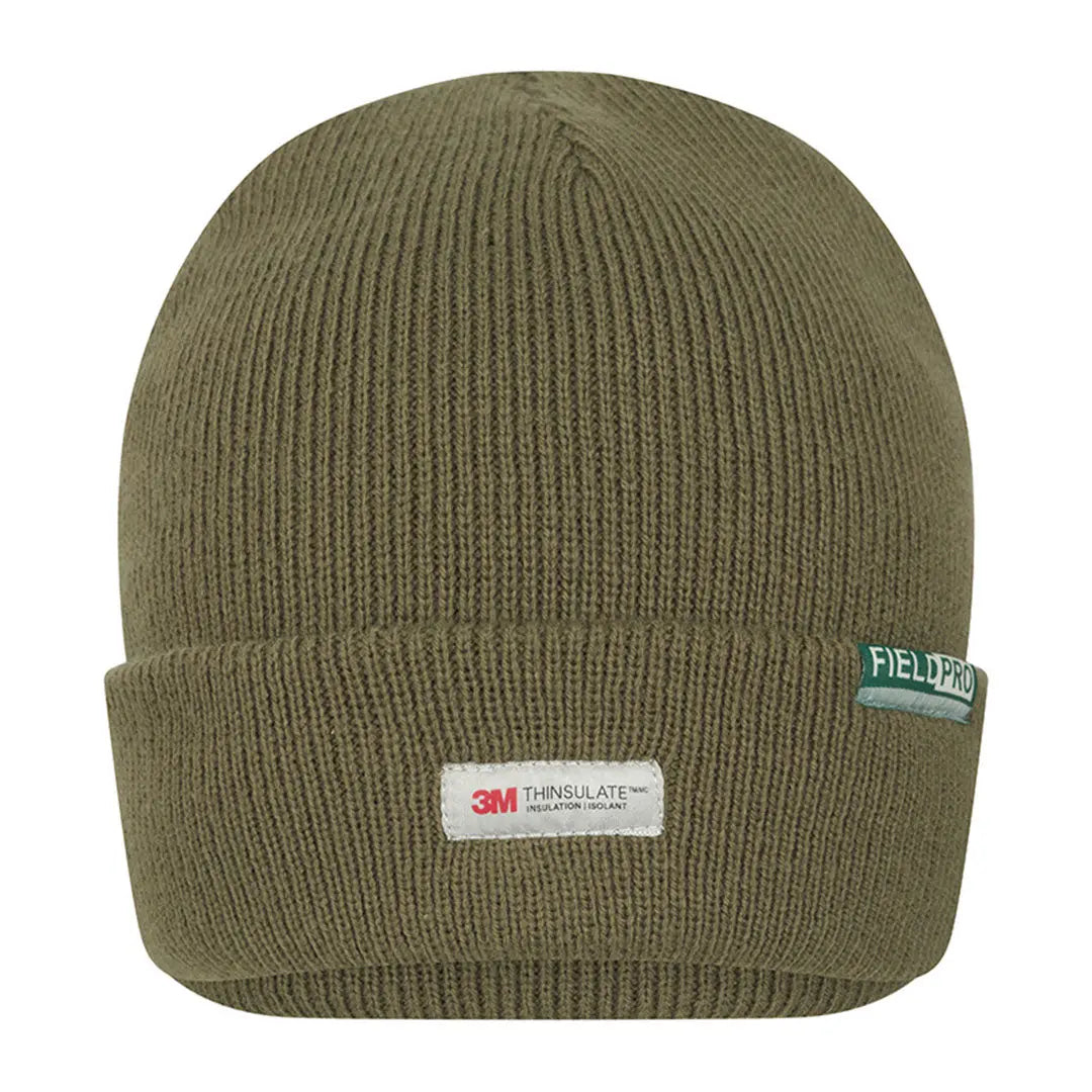 Olive green Thinsulate beanie hat for stylish country clothing and outdoor hunting