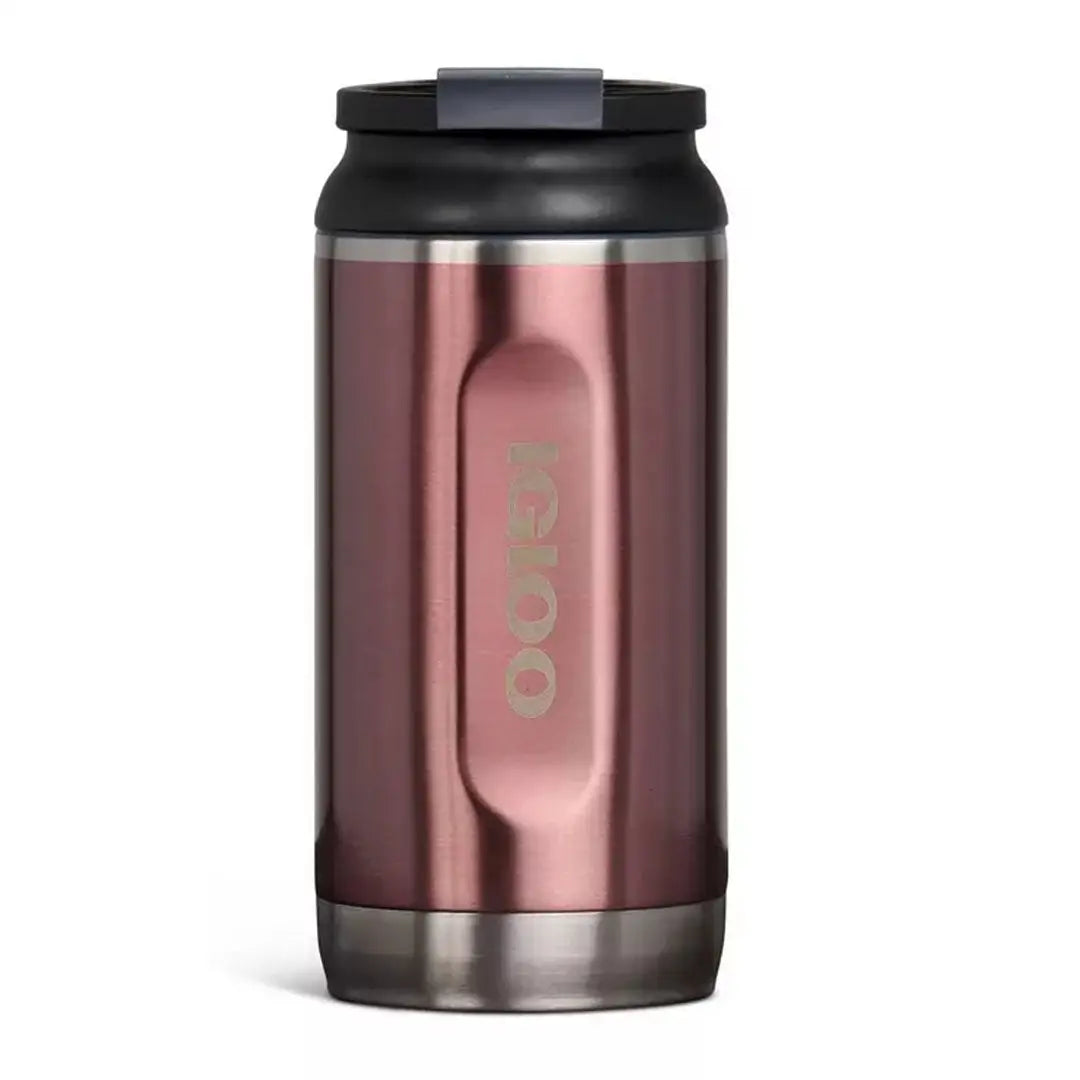 Rose gold Igloo Tumbler 12oz with black lid perfect for travel and drinks on the go