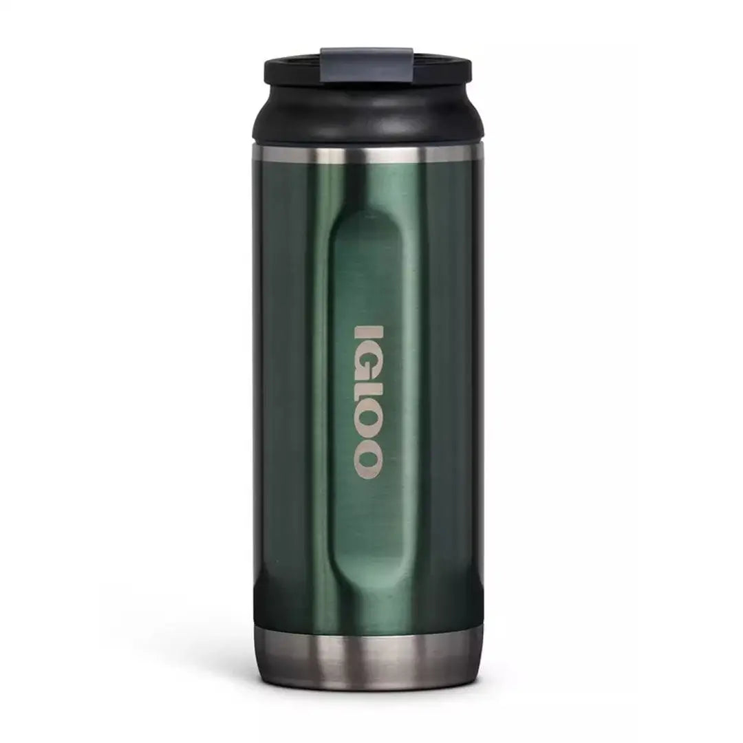 Insulated Igloo Tumbler 16oz in green and black, perfect stainless steel tumbler for staying hydrated