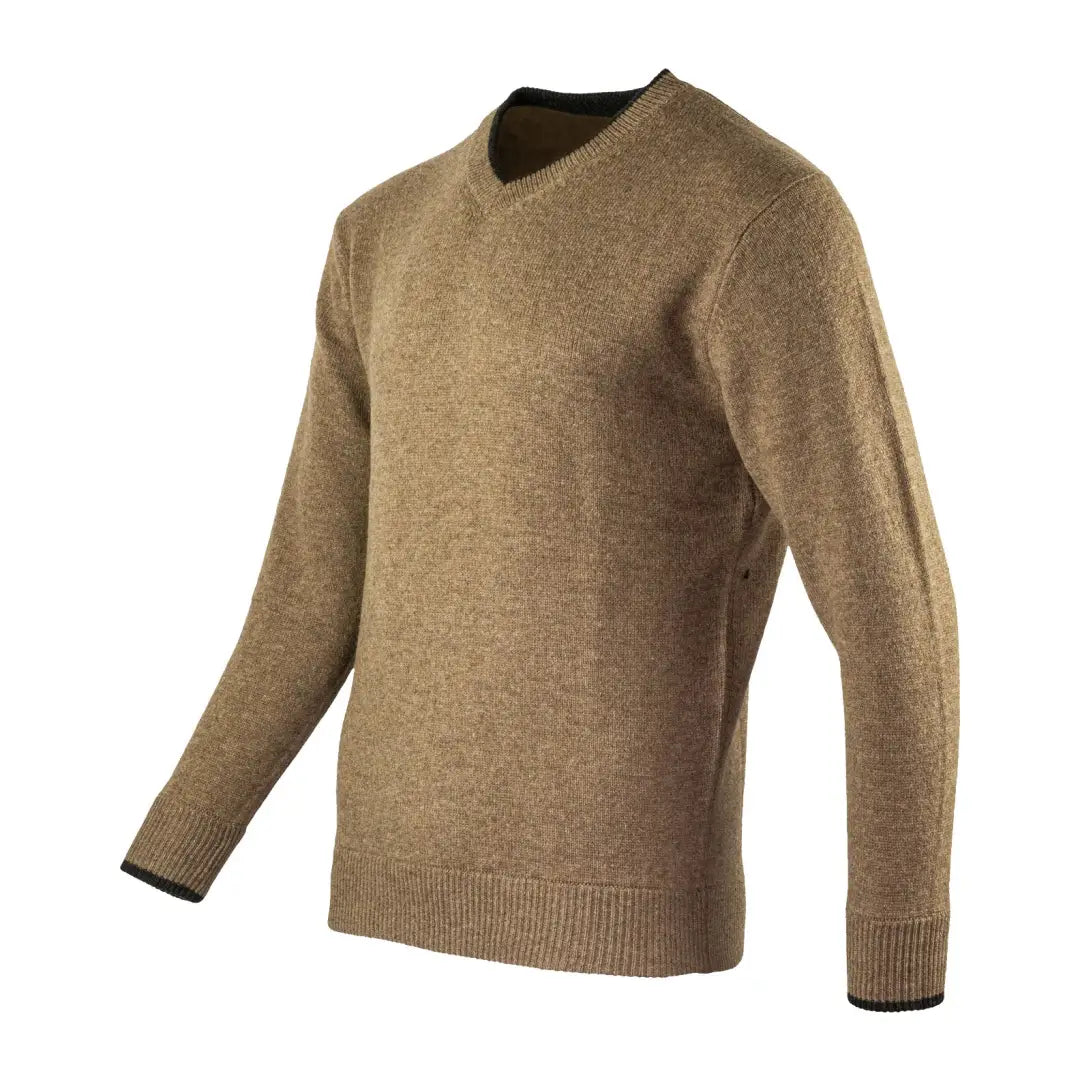 Beige v-neck sweater with long sleeves from Jack Pyke Ashcombe collection