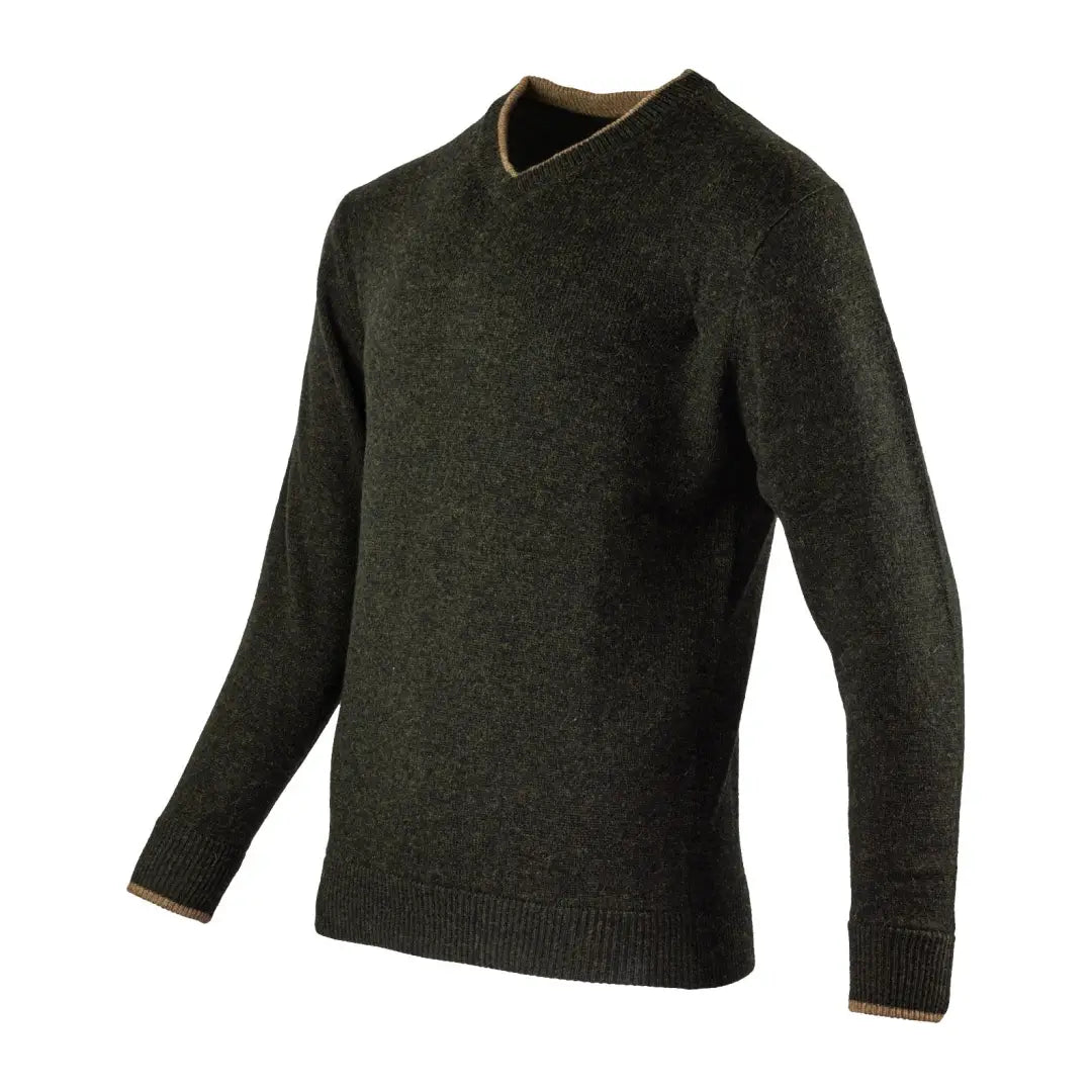 Dark green v-neck sweater with long sleeves from Jack Pyke Ashcombe collection