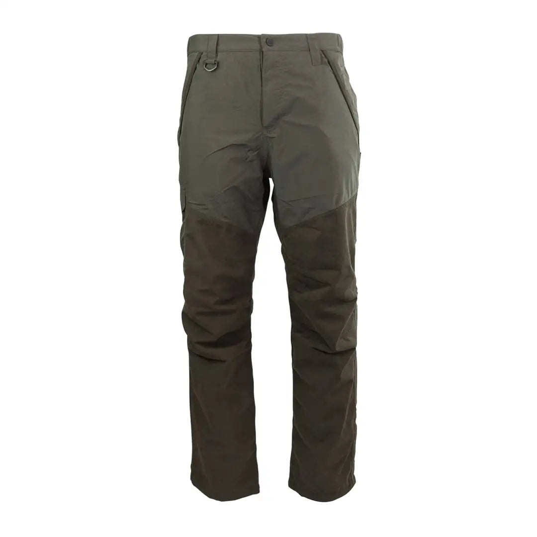 Olive green Jack Pyke Ashcombe Waterproof Trousers with reinforced knees for outdoor gear