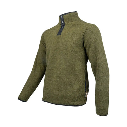 Olive green Jack Pyke Ashdown Fleece Top with zip collar perfect for country clothing and hunting