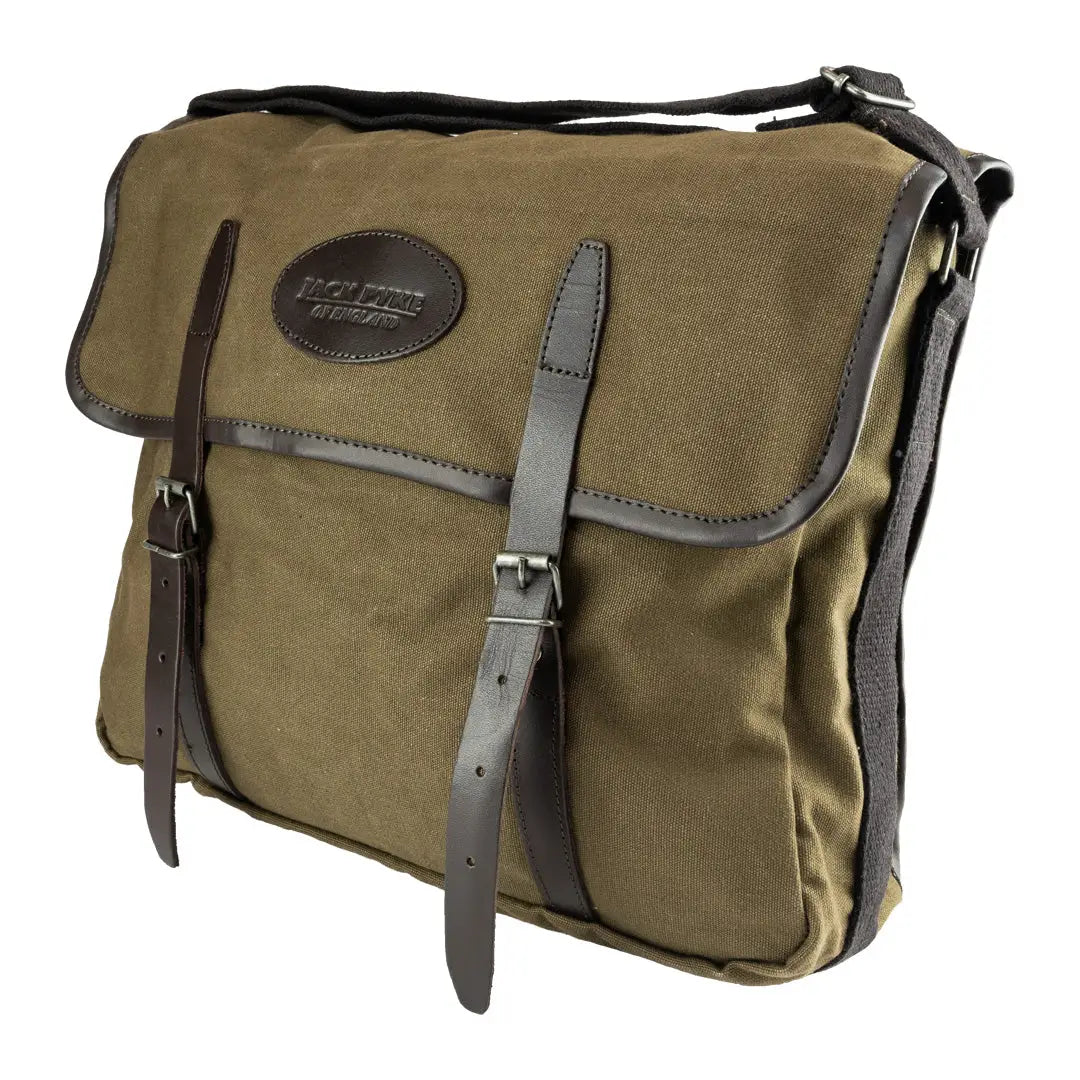 Rugged Jack Pyke Canvas Dog Bag with leather straps and trim for stylish adventures