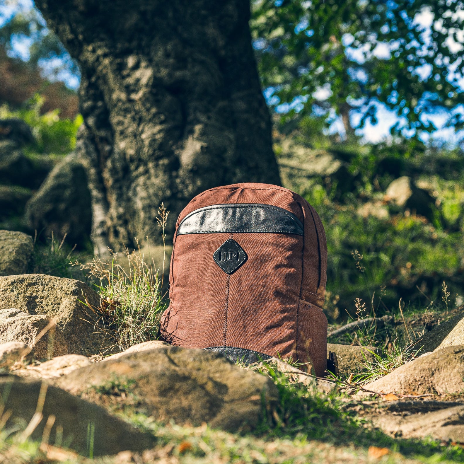 Brown canvas backpack from Jack Pyke Canvas Field Pack, perfect for outdoor adventures