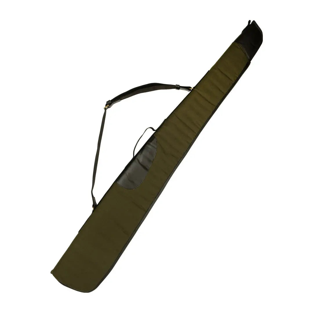 Olive green padded gun case with shoulder strap for Jack Pyke Canvas Shotgun Slip