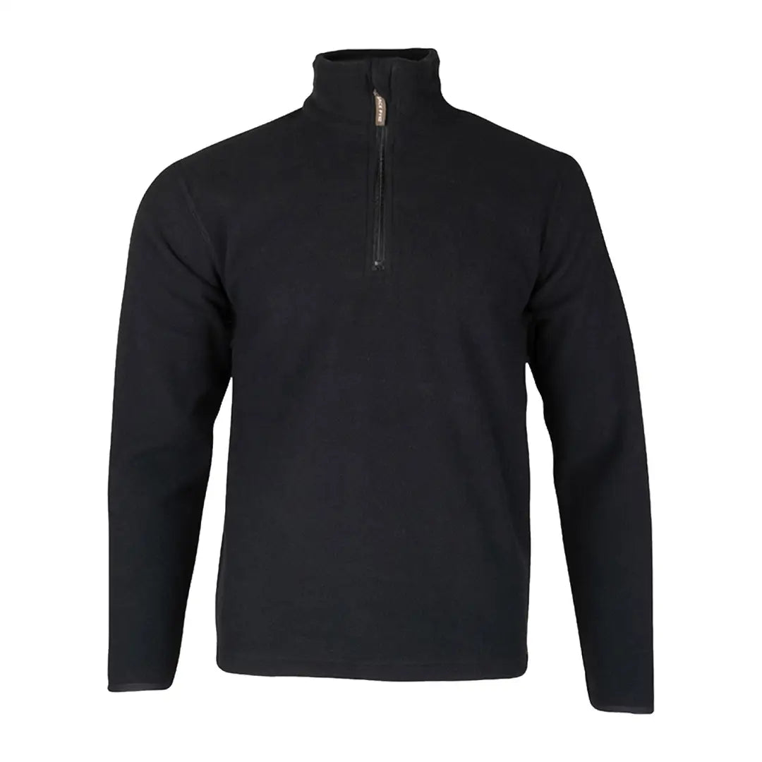 Black quarter-zip Jack Pyke Country Fleece Top with a cozy high collar for style and warmth