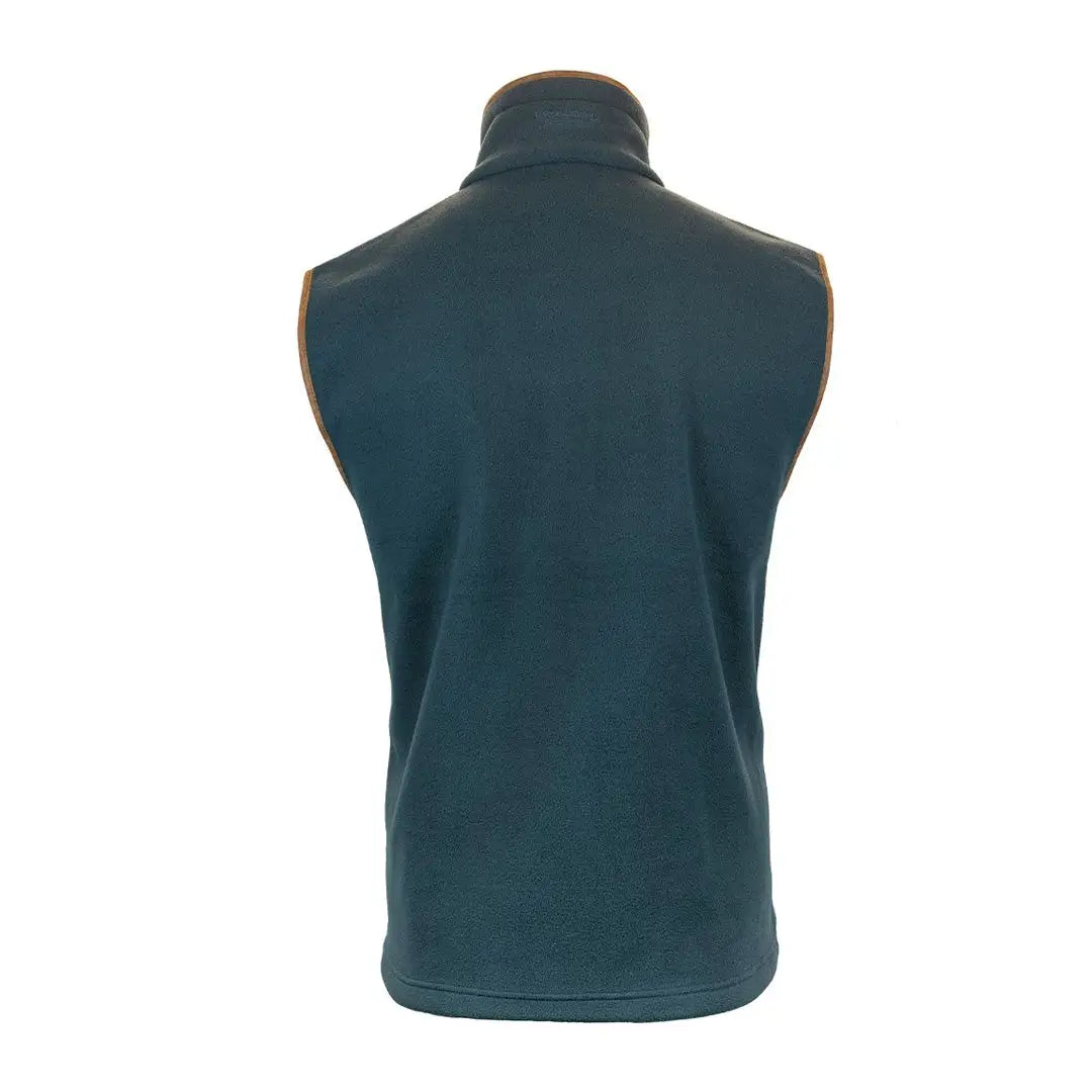 Dark green sleeveless fleece vest with high collar from Jack Pyke Countryman collection