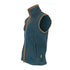 Teal Jack Pyke Countryman fleece gilet with brown trim and zippered front