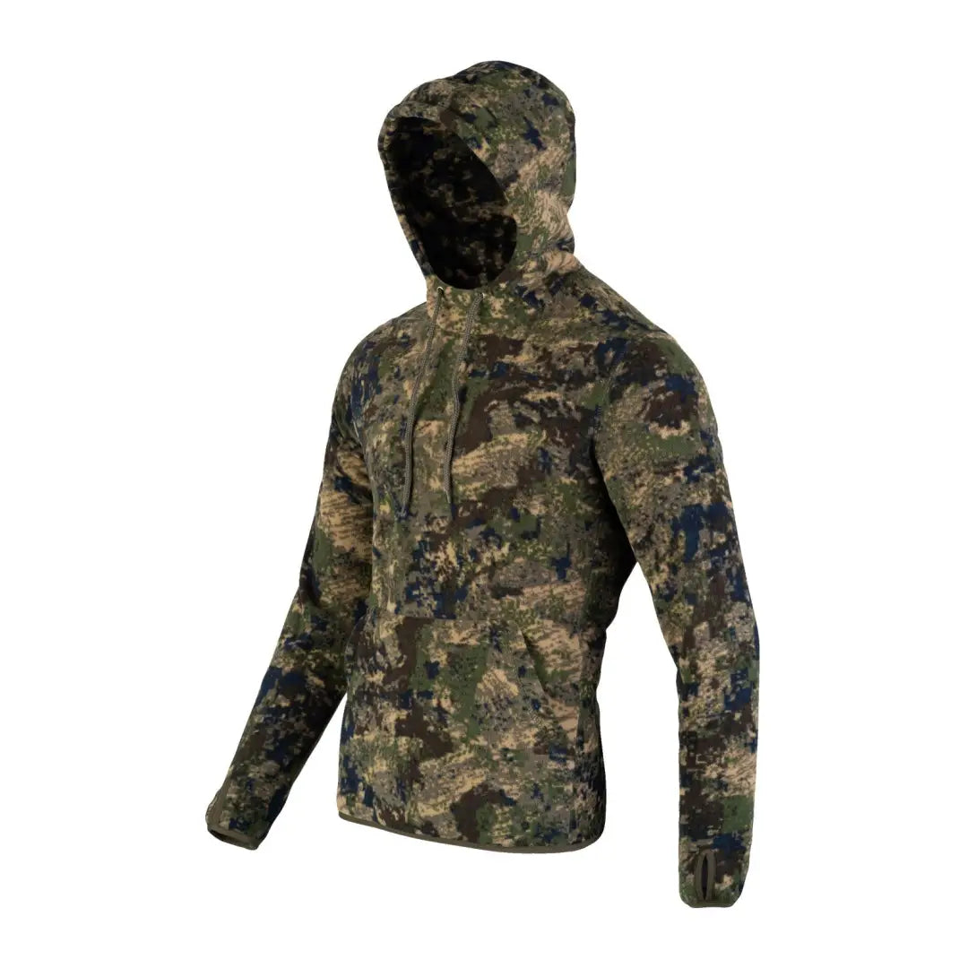 Camouflage hooded jacket with digital woodland pattern, Jack Pyke Fieldman Fleece