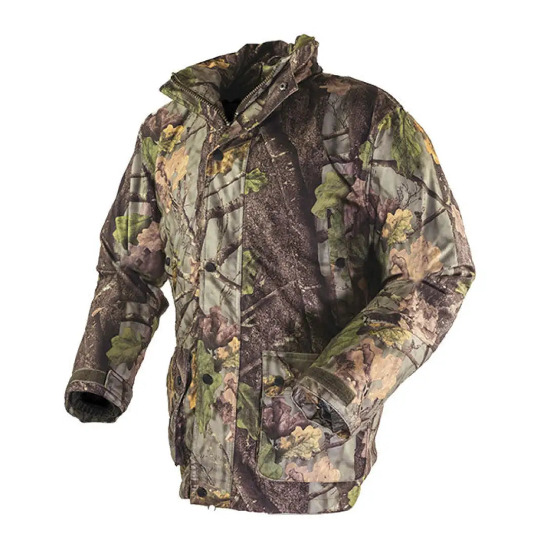 Camouflage Jack Pyke Hunter Jacket in a stylish woodland pattern for outdoor enthusiasts