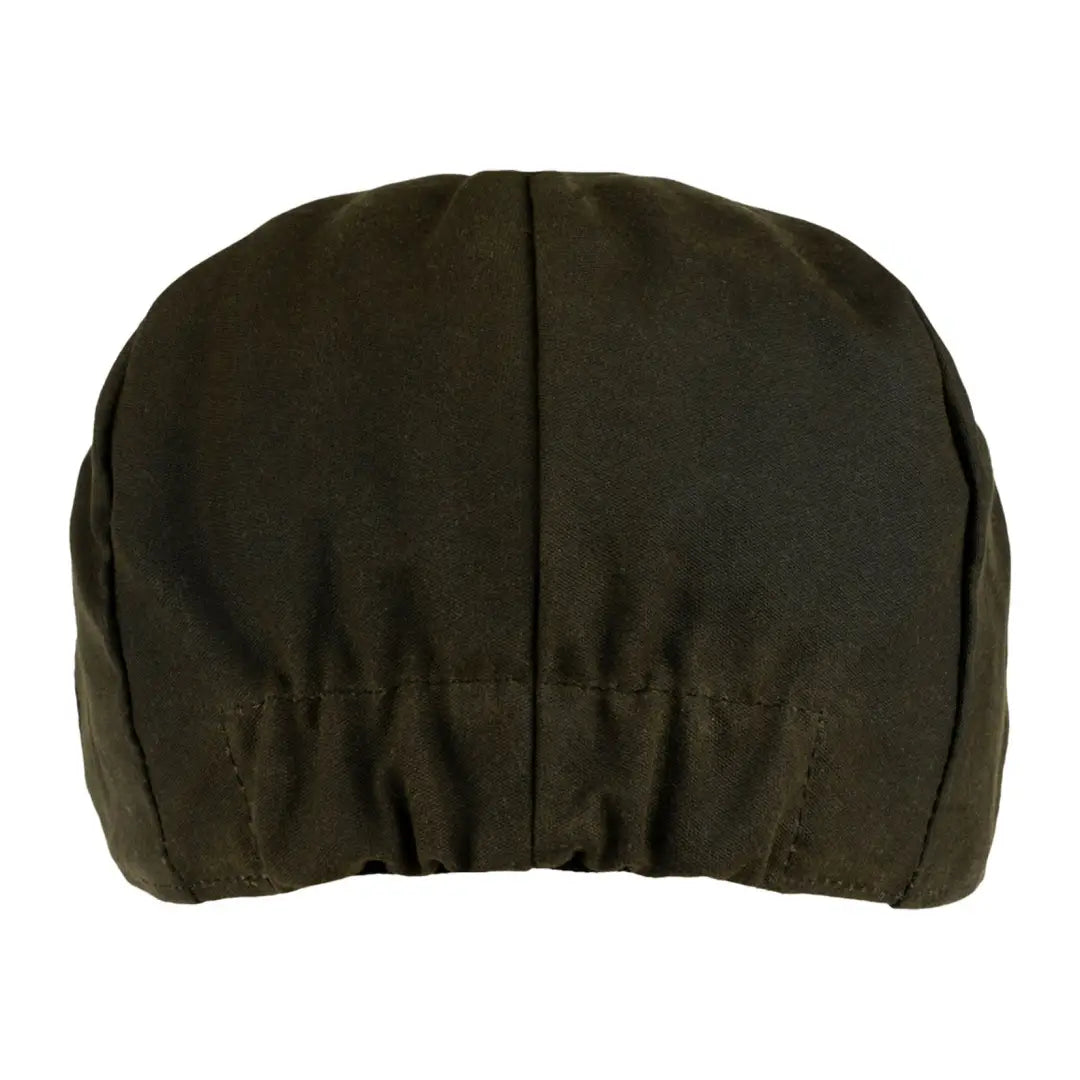 Dark green Jack Pyke Junior Wax Flat Cap with a center seam for stylish kids