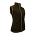 Dark green fleece gilet with brown zipper and high collar by Jack Pyke Ladies Countryman