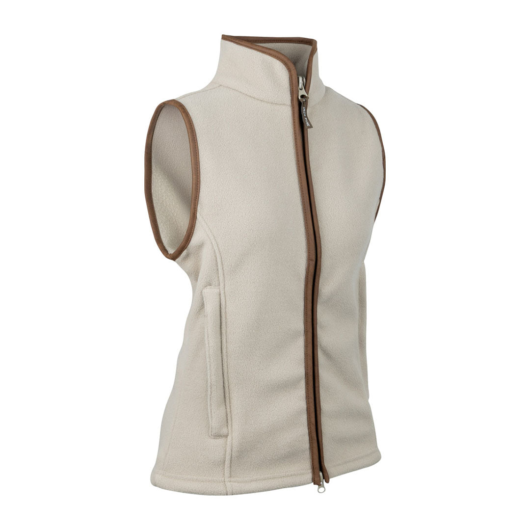 Beige fleece vest with brown trim from Jack Pyke Ladies Countryman range