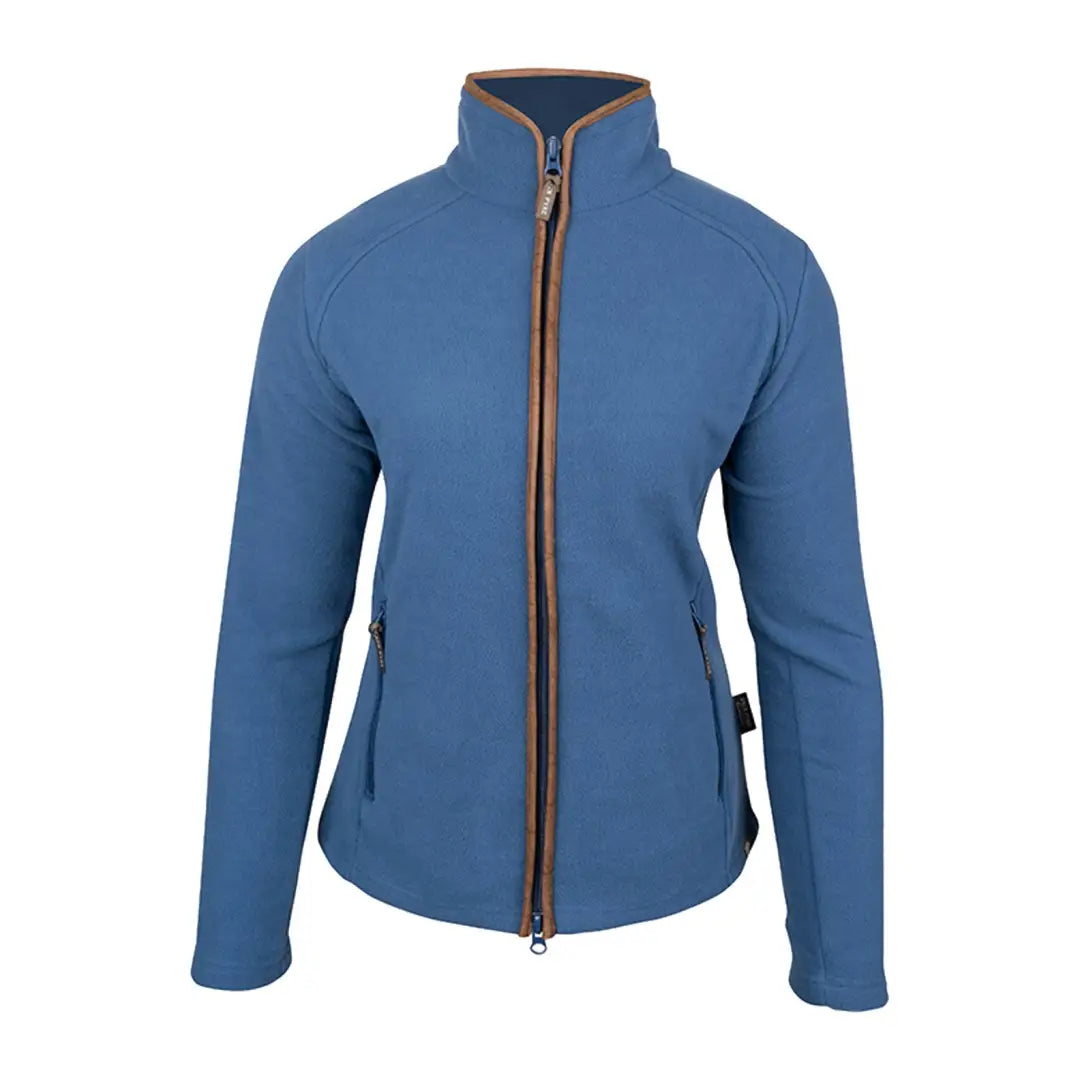 Blue fleece jacket with zipper and collar from Jack Pyke Ladies for cozy style