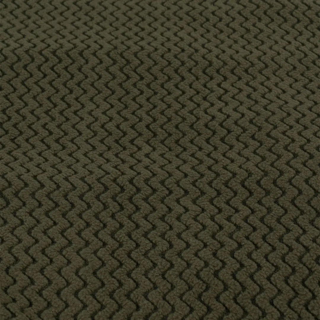 Olive green zigzag pattern on Jack Pyke Lightweight Z Fleece Jacket fabric