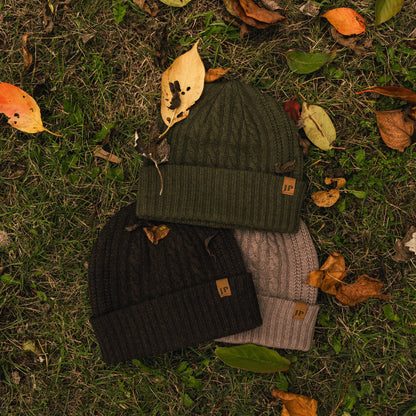 Three cozy Jack Pyke Merino Wool Beanies perfect for winter warmth and style