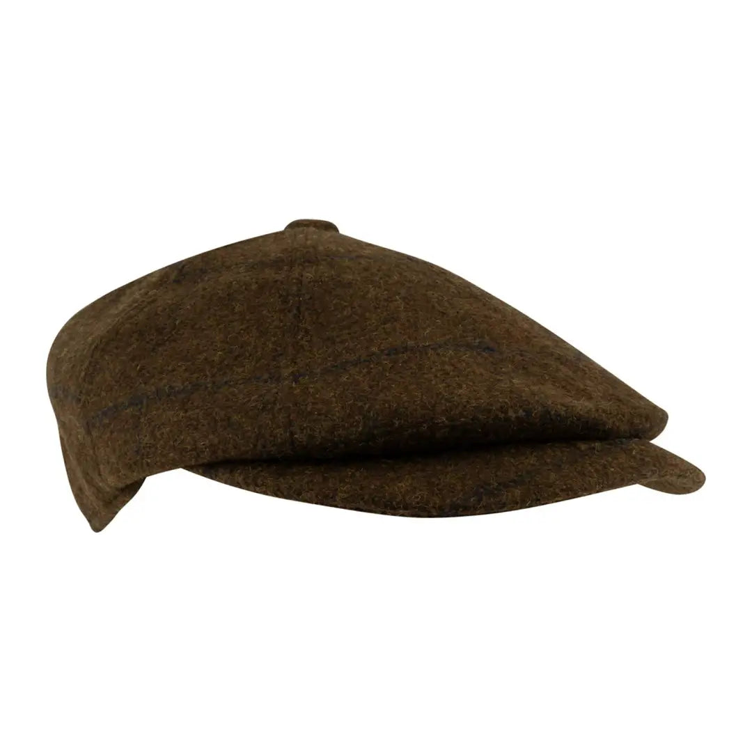 Brown Jack Pyke Newsboy Cap with a short brim for stylish outdoor looks