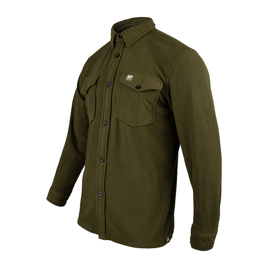 Olive green Jack Pyke Polar Fleece shirt for a comfy, casual look anytime