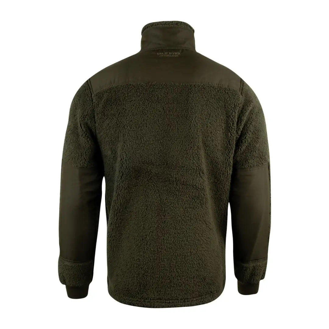 Dark green Jack Pyke Sherpa Fleece jacket with a high collar and textured design