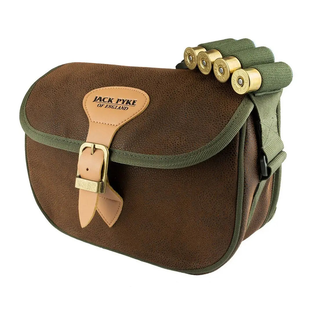 Hunting bag with leather strap and cartridge loops, Jack Pyke Speed Loader design