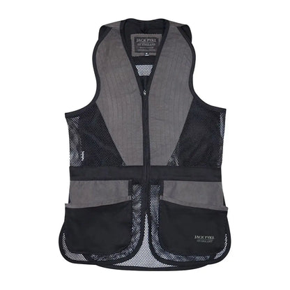 Jack Pyke Sporting Skeet Vest featuring mesh panels and stylish gray accents