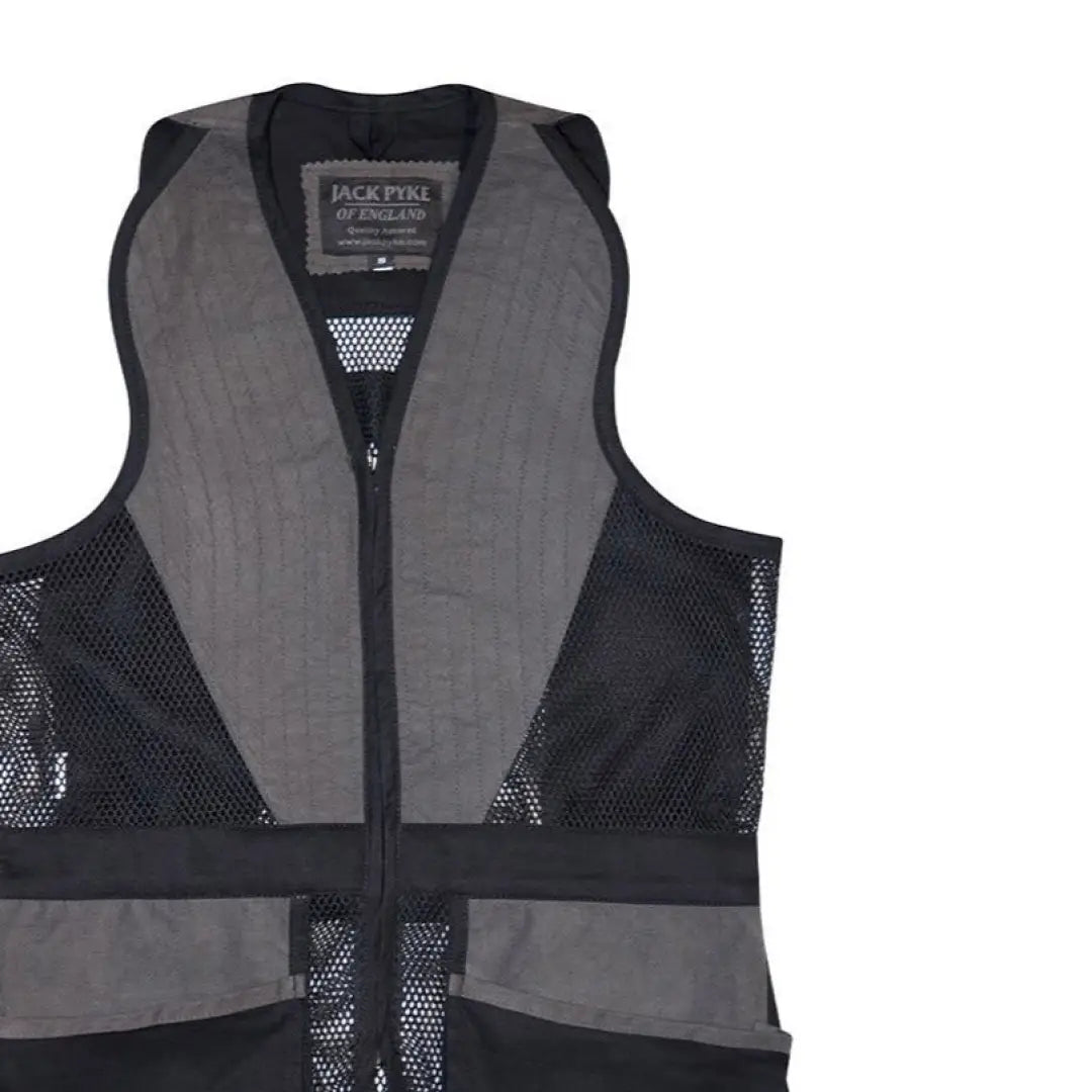 Gray and black mesh tactical vest for Jack Pyke Sporting Skeet activities