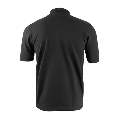 Black short-sleeved Jack Pyke Sports Polo Shirt perfect for wearing with a skeet vest