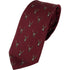 Burgundy Jack Pyke Stag Silk Tie featuring deer head silhouettes pattern