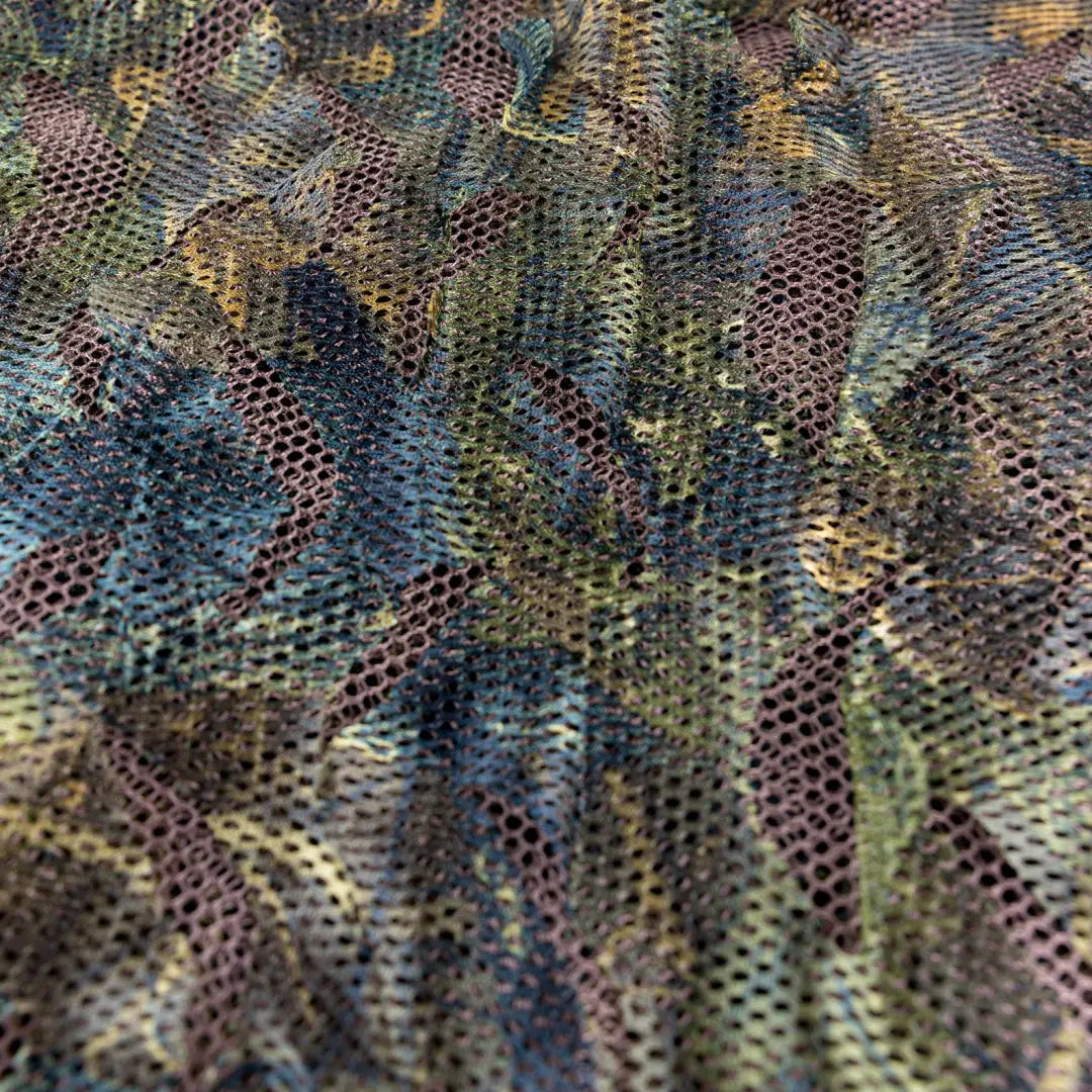 Multicolored mesh fabric with a camouflage pattern from Jack Pyke Stealth Camo Net