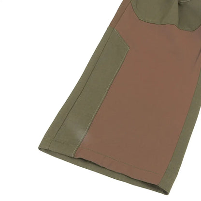 Two-tone fabric panel in olive green and brown for Jack Pyke Technical Hybrid Trousers