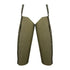 Pair of Jack Pyke Waterproof Chaps in olive green with adjustable straps for leg protection