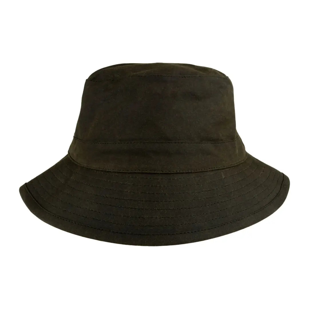 Dark green Jack Pyke Wax Bucket Hat with a wide brim for style and sun protection