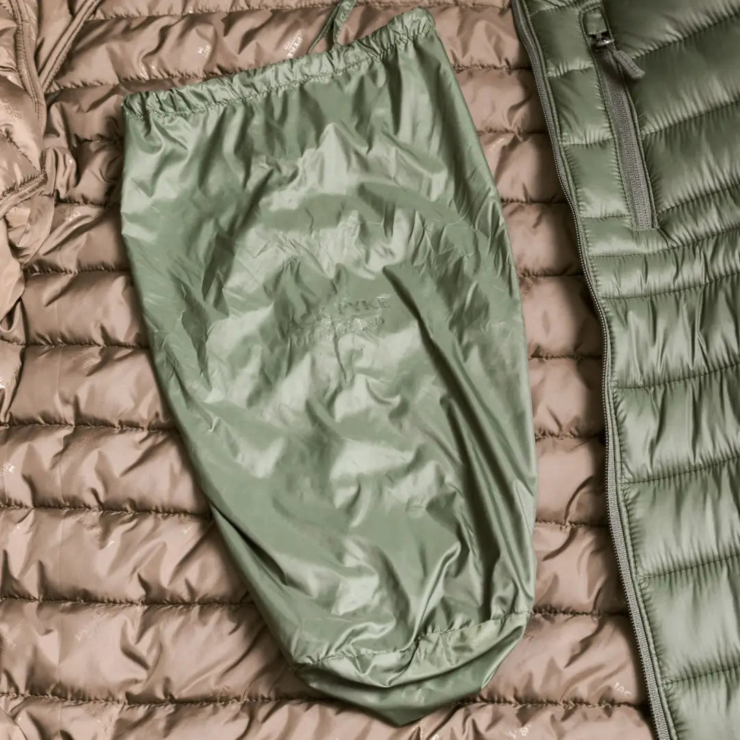 Lightweight green waterproof stuff sack for the Jack Pyke Weardale Quilted Jacket