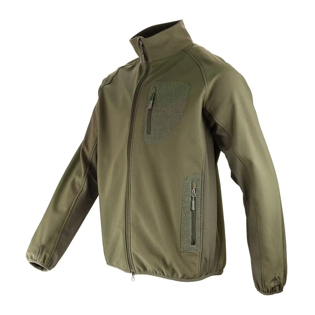 Olive green Jack Pyke Weardale softshell jacket with zippered pockets