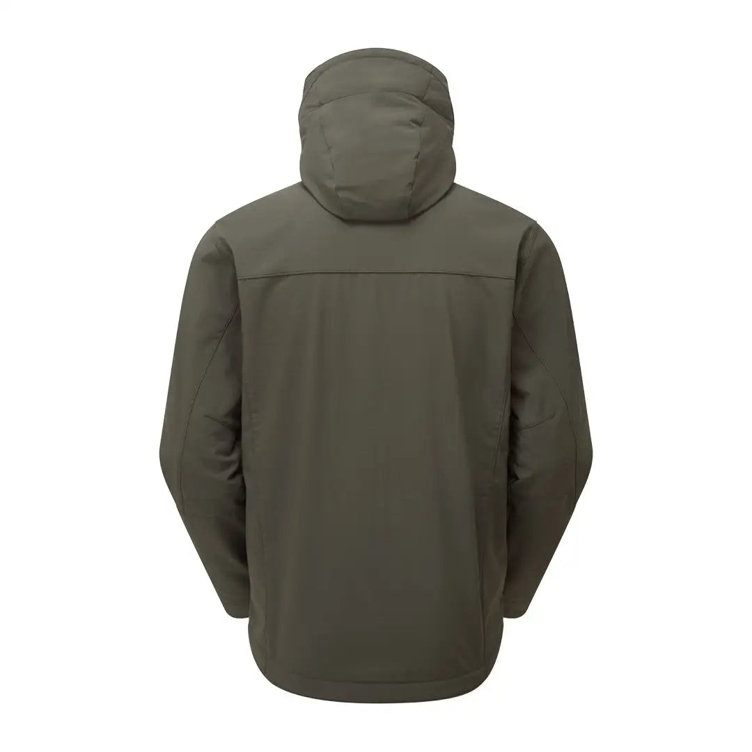 Back view of Olive Green Keela Hydron Softshell Jacket showcasing its stylish design