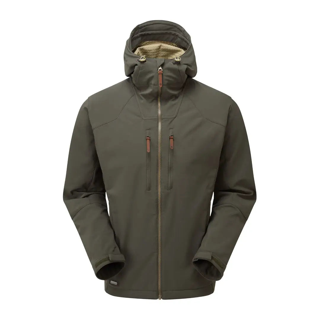 Dark green Keela Hydron Softshell Jacket with zippered pockets for ultimate waterproof style