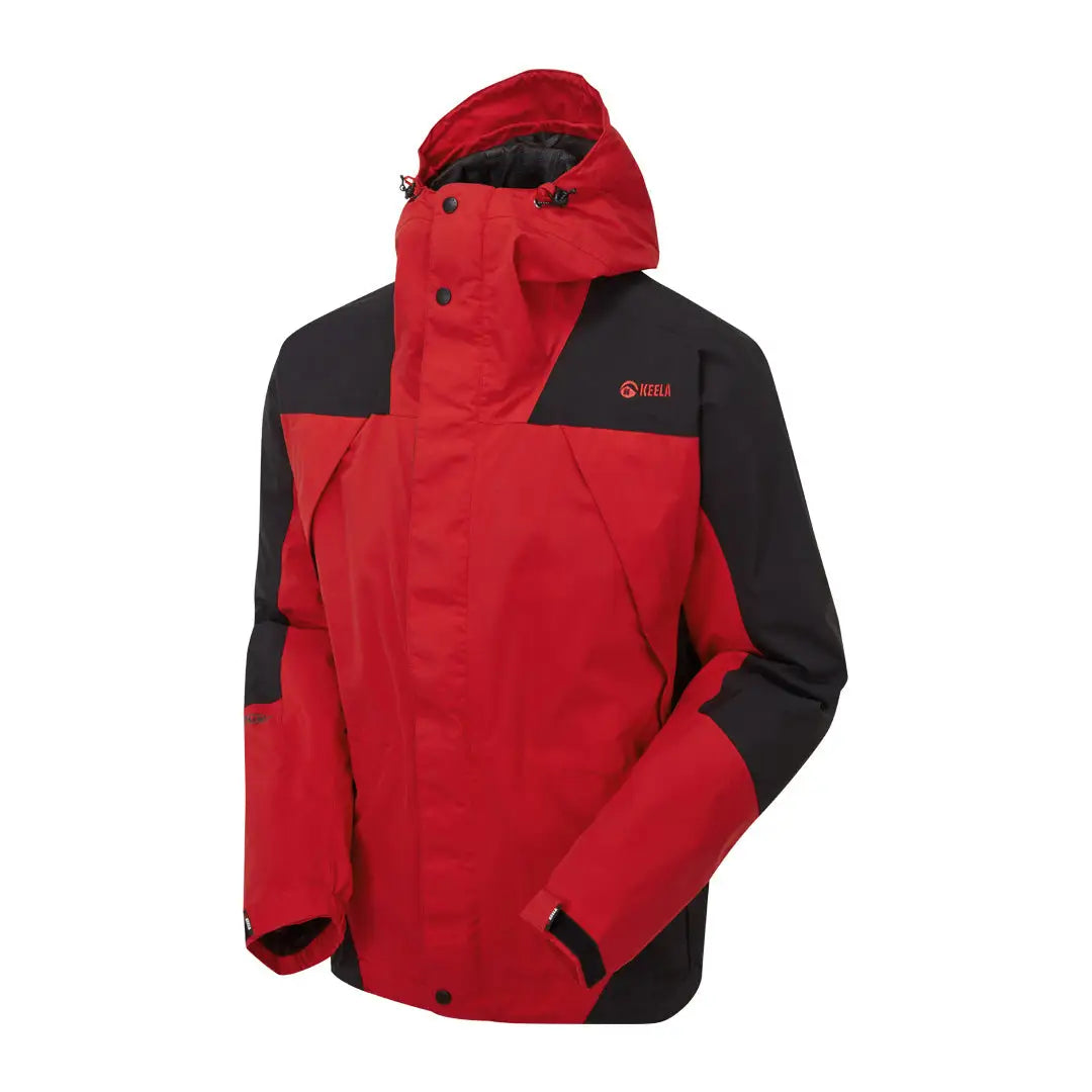 Red and black waterproof Keela Munro Jacket with hood for outdoor adventures