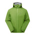 Bright green Keela Paklite Jacket with full-length zipper and practical features for country clothing