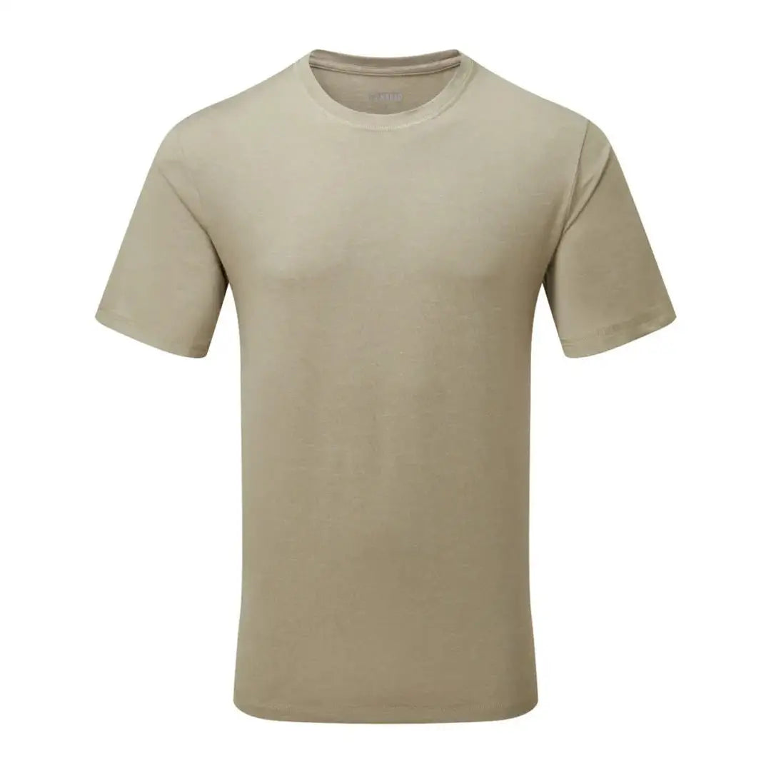 Beige Keela Trail Short Sleeve Top featuring a comfy crew neck and short sleeves