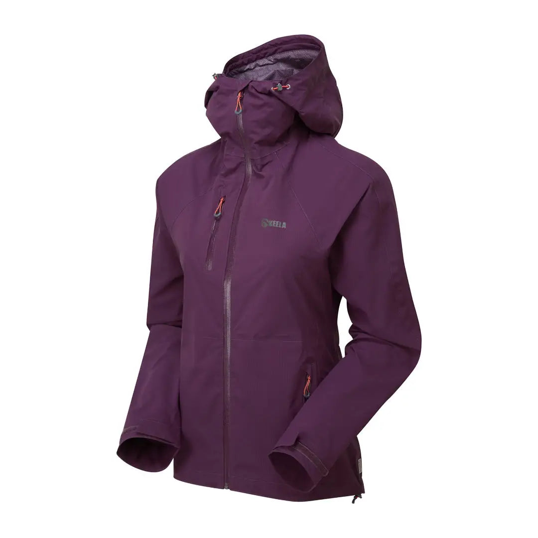 Purple Keela Womens Storm Jacket featuring zippered pockets for ultimate waterproof style