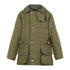 Kids Tweed Shooting Jacket in green tweed with pockets and collar for outdoor adventures