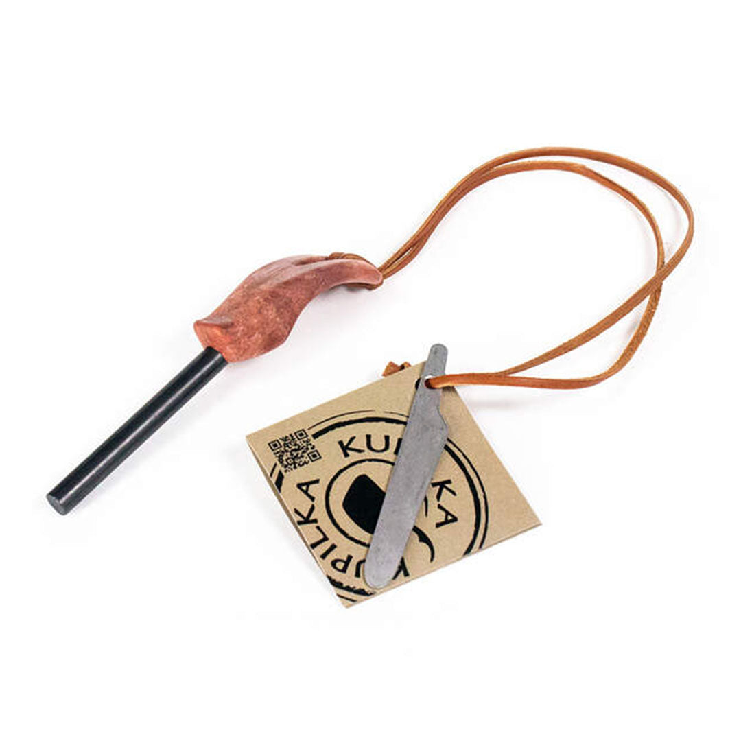 Fire starter with compact striker and lanyard from Kupilka Firesteel for country clothing