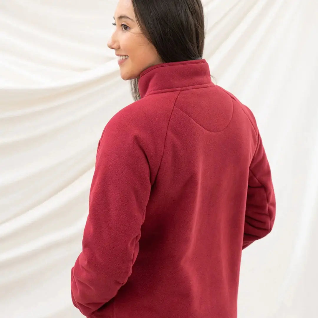 Red Lighthouse Avon Waterproof Fleece jacket on a person, perfect for country clothing and hunting