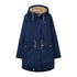 Navy blue Lighthouse Isobel Coat with a drawstring waist and front pockets