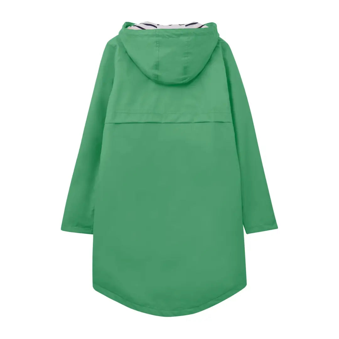 Green hooded raincoat with long sleeves from Lighthouse Ladies Beachcomber Long Coat