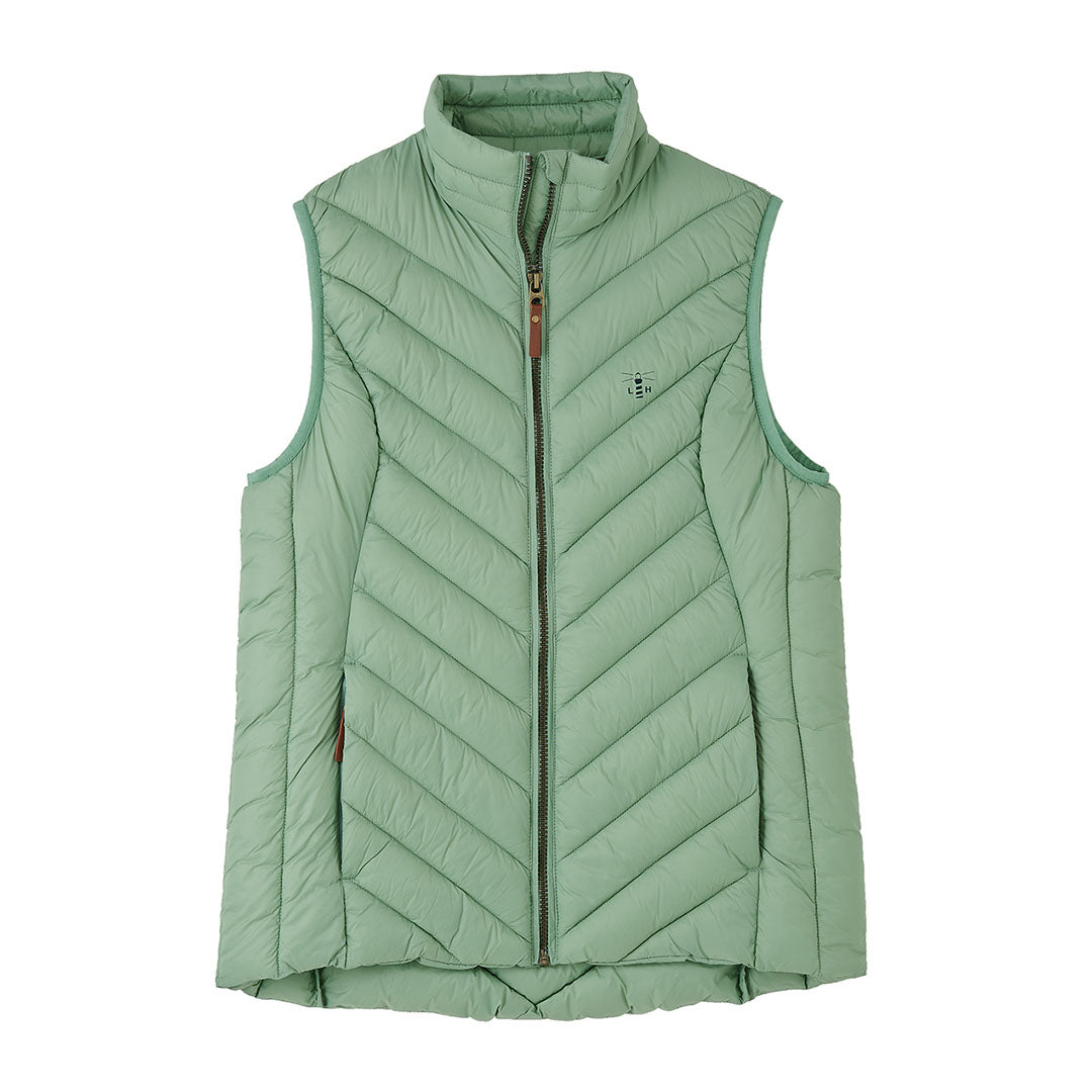 Light green quilted Lighthouse Laurel Gilet for stylish ladies’ outerwear