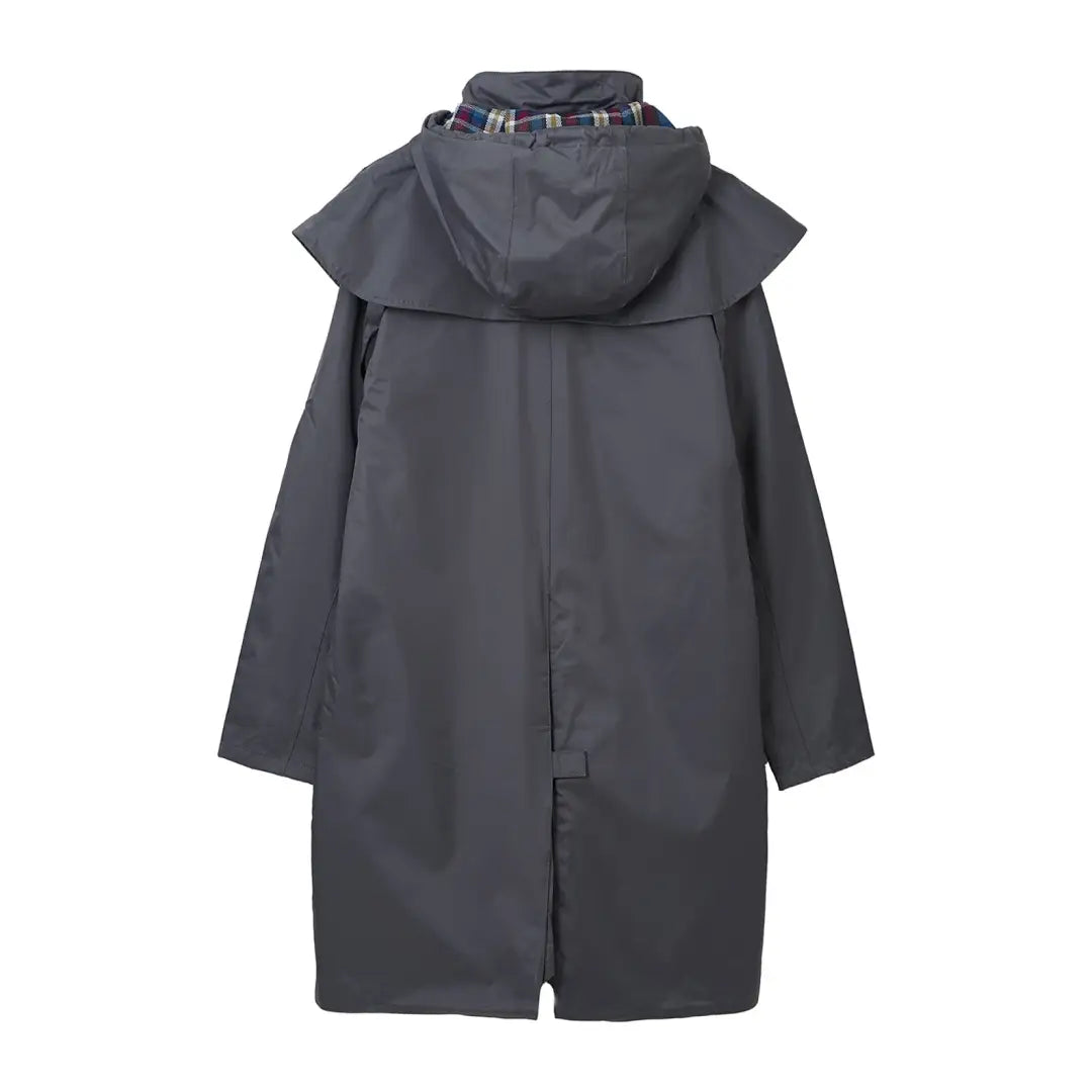 Dark gray Lighthouse Outrider 3/4 Length Ladies Waterproof Raincoat with cape overlay